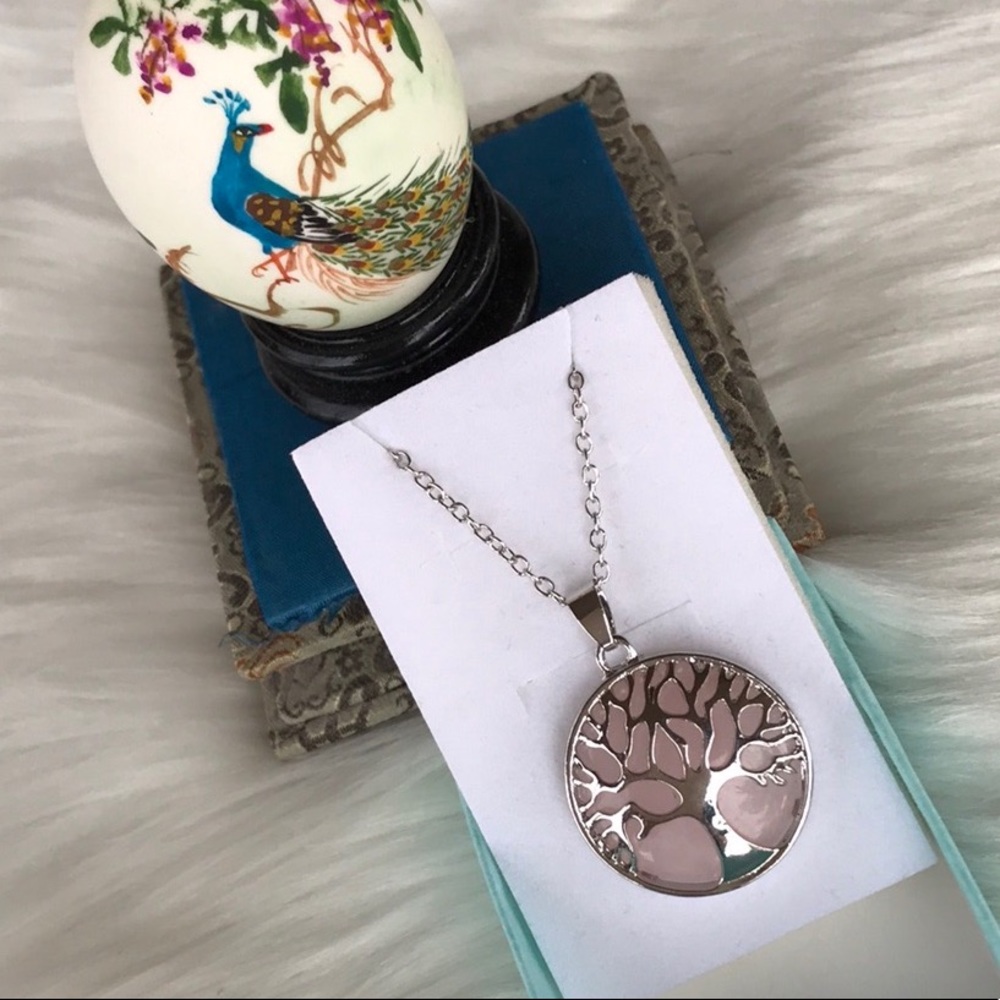 NEW ⭐️ Rose Quartz Tree of Life Necklace